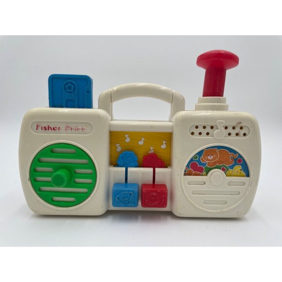 Vintage Fisher-Price Musical Activity Toy Boombox With Interactive Buttons & Lev - Picture 5 of 5